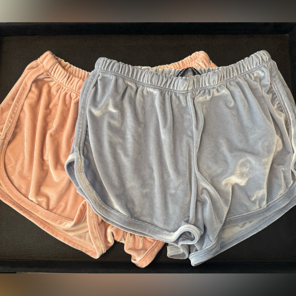 2 pair Brandy velour shorts